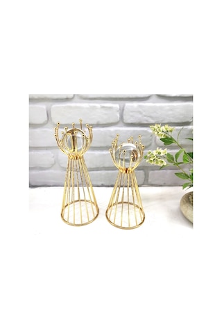 Gold Kaplama Metal 2'li Set Salon Olimpiyat Model Dekor 1 Takım