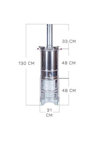 Battal Boy 40 Litre 3 Demlikli Semaver Mth-541