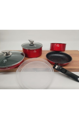 Tivoli Metallic Line Red Collection 9 Parça Tencere Takımı
