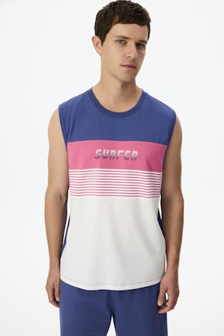 Penti Erkek Renkli White Surf Pijama Takımı