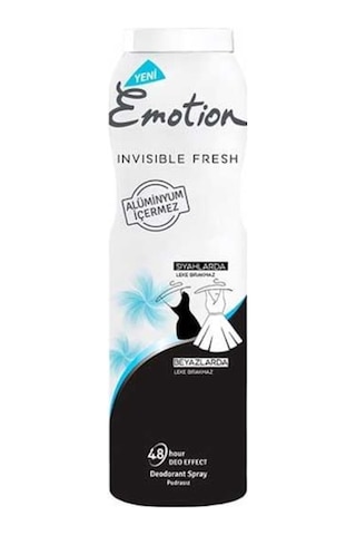 Emotion Invisible Fresh Black&White Kadın Sprey Deodorant 150 ML x 2