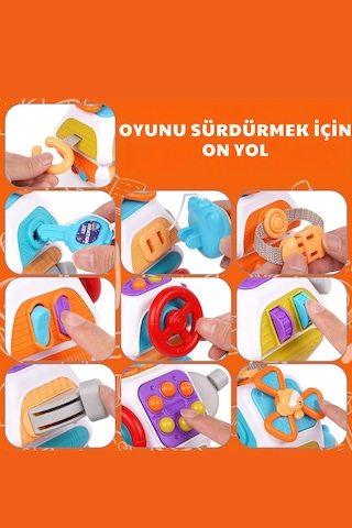 Ucuzuna Bak Oyuncak Montessori Duyusal Eğitici Öğretici Eğlendirici 10'U 1 Arada Aktivite Oyuncağı +18 Ay