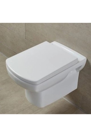 Kare Yavaş Kapanan Klozet Kapağı Amortisörlü Kapak Hijyenik Kapak Üstten Montajlı Kare Klozet Kapak Beyaz