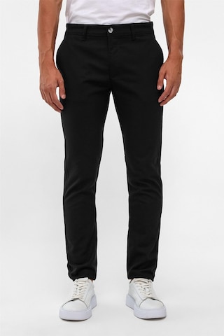 Süvari Siyah Slim Desenli Pantolon