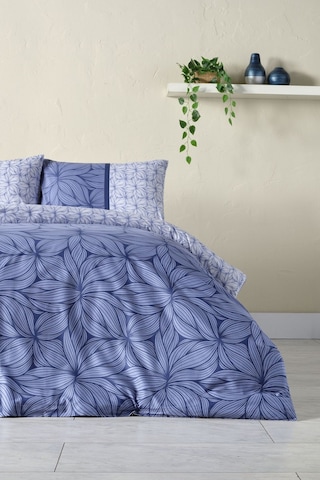 Doqu Home Ranforce Nevresim Takımı Palmera Çift Kişilik - Lacivert