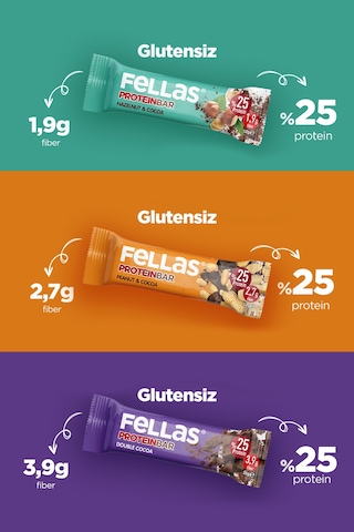 Fellas Protein Bar 4 Çeşit Karma Kutu 32 Gr x 12 Adet