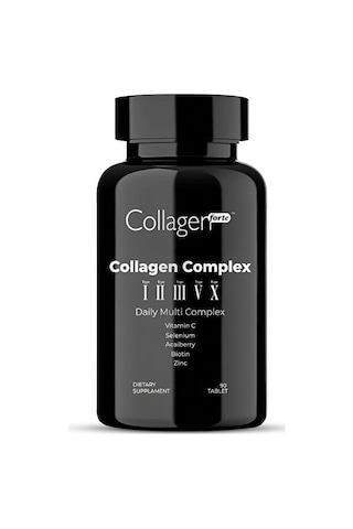 Collagen Forte Platinum 5 Tip Kolajen Vitamin ve Mineral İçeren Takviye Gıda 500 MG 90 Tablet