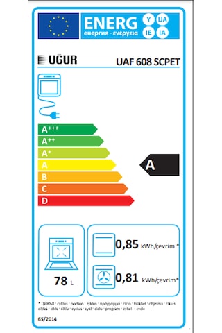 Uğur UAF 608 Scpet Trend Ankastre Fırın Siyah