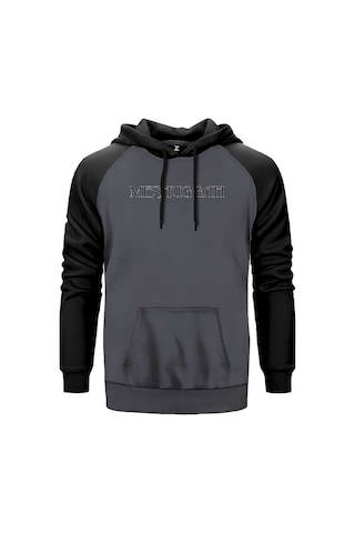 Meshuggah Logo Text Kırmızı Renk Reglan Kol Sweatshirt
