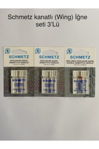 Schmetz Kanatlı Wing Iğne Seti 3'lü
