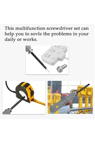 Moveevo 17 Parça Çelik Tornavida Seti - Uzatılabilir Arayüzlü Ev Tamiri Aleti - Farklı Tip Bitlerle Tamir Gereci