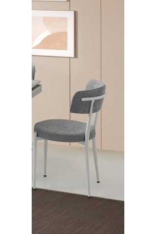 Gzd Metal Ayaklı Kumaş Salon Balkon Ve Mutfak Sandalyesi 6 Adet