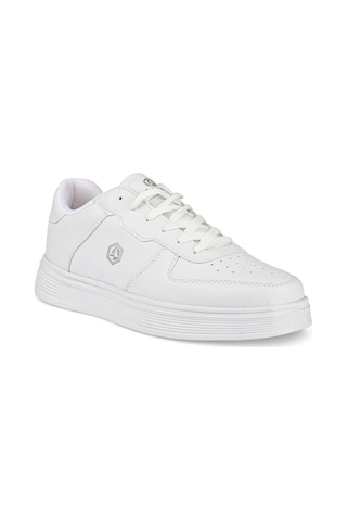 Crosberg 408-26 Cilt Deri Anatomik Taban Erkek Sneaker Beyaz