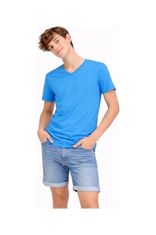 Wear Vexel Genç Erkek Çocuk V Yaka Tişört Model - Açık Mavi Çok Renkli