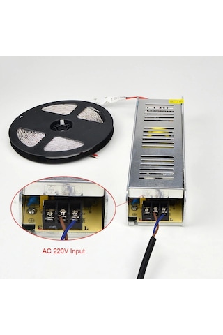 12Volt 10 Amper Slim İnce Kasa Şerit Led Trafosu Adaptörü 12V 10A