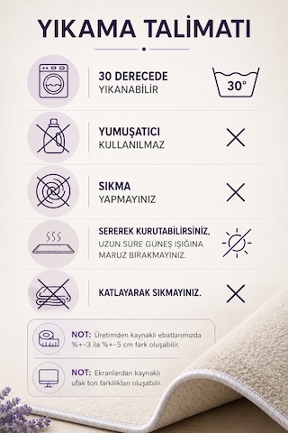 Modern Desen Baskılı Kaymaz Yıkanabilir Salon Oturma Odası Mutfak Balkon Halısı Yolluk krem