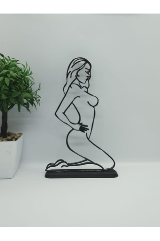 Dizçökmüş Bayan Masa Dekor Hediye Fikri Sanat Heykeli
