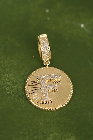 F Harfi Altın Kolye Ucu