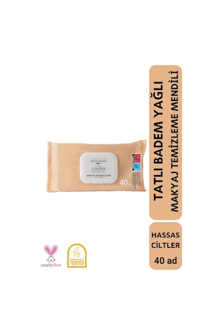 Byphasse Tatlı Badem Yağlı Makyaj Temizleme Mendili Hassas Ciltler 40'lı