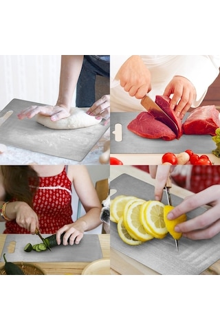 Fastbuy 1.8 Mm Kalın Titanyum Kesme Tahtası, Ev Mutfak, Pişirme, Açık Kamp, Yürüyüş, 300x200x1.8mm -