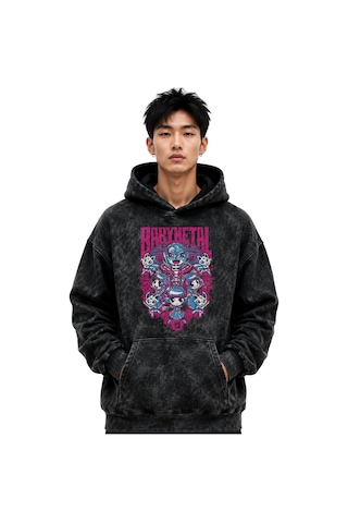 Sevbano Babymetal Rock Metal Müzik Grubu Baskılı Unisex Oversize Premium Siyah