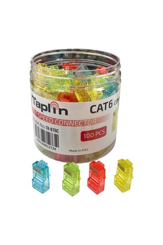Taplin Tk-876c Rj45 Cat6 8p-8c 4 Renkli Soket - 100adet