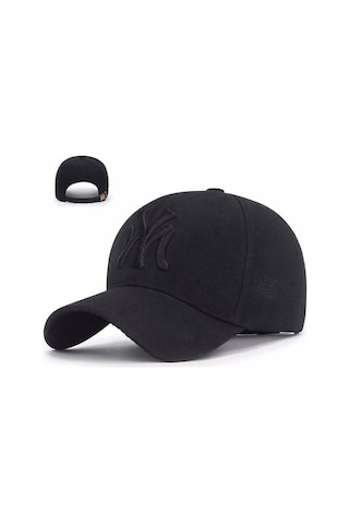 Tezzgelsin Unisex Ny Arkadan Ayarlanabilir Basic Beyzbol Kep Şapka Siyah