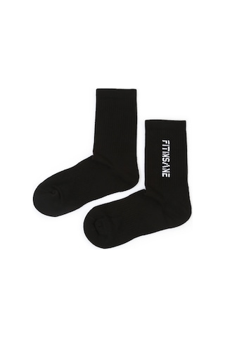 Premium Performance Crew Unisex Siyah Spor Çorap