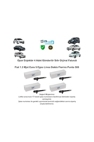 Opar 55219886 Enjektör Fiat 1.3 Mjet Euro 5 Egea Linea Doblo Fiorino Punto 500