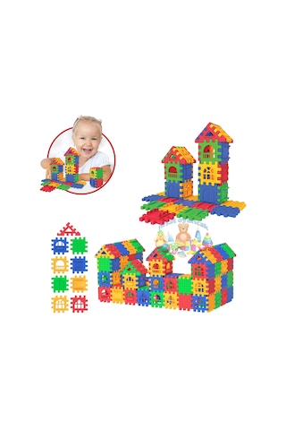 Oyuncak 128 Parça Cıty Puzzle Blok Set Eğitici Eğlenceli Oyuncak