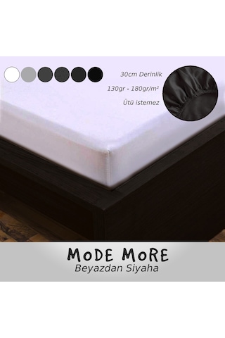 Beyazdan Siyaha 6 Ebat 1.Kalite Yerli Üretim Lastikli Çarşaf