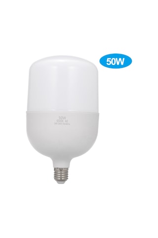 Konesam 50w Led Ampul T Tipi 6500k Beyaz Işık 160-265v, E26/e27 Bağlantı, Plastiği Kaplı Alüminyum, Ev & Mağaza Aydınlatması İçin Yüksek Parlaklık
