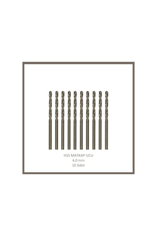 Hss Matkap Ucu 4 Mm, Metal, Ahşap, Plastik İçin 10 Adet