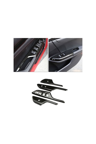 Honda Civic 2016-2021 Fc5-Fk7 Kapı Kolçak Kaplaması (Piano Black) (487308642)