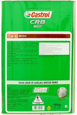 Castrol CRB Multi 15W-40 CH-4 Motor Yağı 16 KG