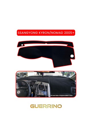 Ssangyong Kyron / Nomad 2005+ Uyumlu Torpido Koruma Halısı Kırmızı Kenar