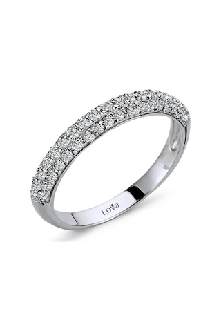 Lova 0,39 Karat Pırlanta Yarımtur Yüzük - 1030155