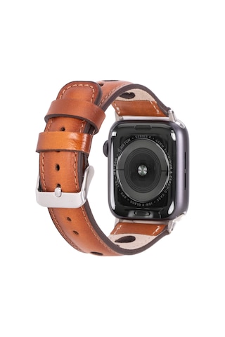 Alpıne Siena Tan Hakiki Deri Apple Uyumlu Watch Kordonu - 44/45/46/49mm