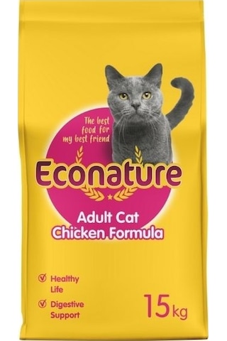 Econature Tavuklu Yetişkin Kedi Maması Sarı Ambalaj 15 KG Econature Tavuklu Yetişkin Kedi Maması Sarı Ambalaj 15 KG