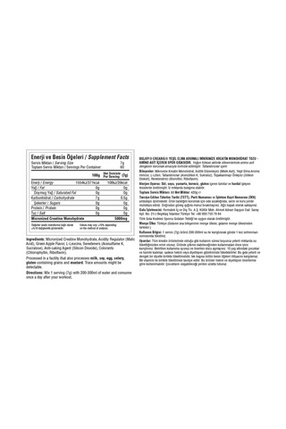 Bigjoy Creabig %100 Mikronize Kreatin Monohidrat Yeşil Elma Aromalı 420g 60 Servis Aromasız