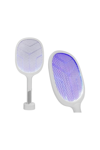 Ayt Asonic As-a25 1200mah 3000v Çıkış Uv Işıklı Şarjli Katlanabilir Askılı Raket Sinek Öldürücü Sivrisinek Cız Mor Işık
