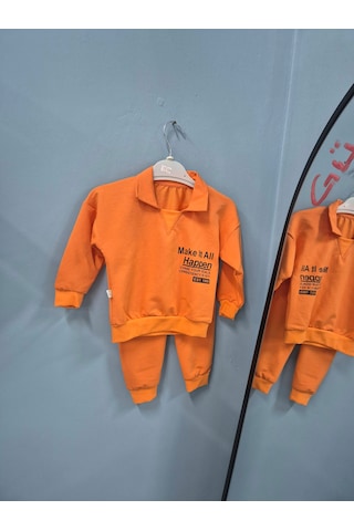 Güneş Kid's Bebek Polo Yaka İkili Takım Açık Turuncu