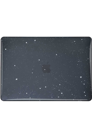 Macbook Pro Uyumlu 13.3" M2 2022 2020 A2251 A2289 A2338 Kılıf Simli Ön Arka Kapak 001