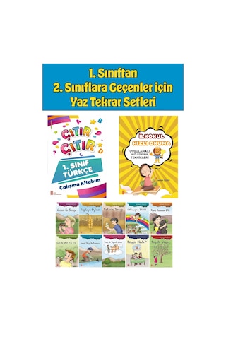 1.sınıftan 2.sınıfa Geçenler İçin Hızlı Okuma İle Çıtır Türkçe Çalışma Kitabım+10 Lu Hikaye Seti 4
