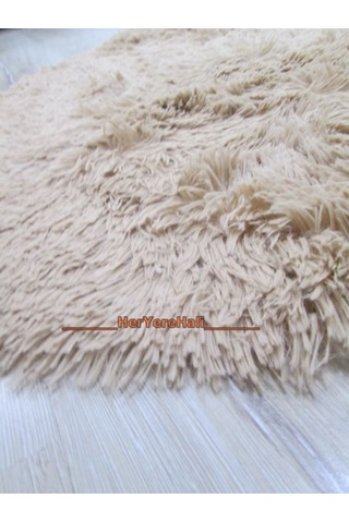 Doğuş Tavşan Tüyü Bej 100X140Cm Kalp Şeklinde Halı