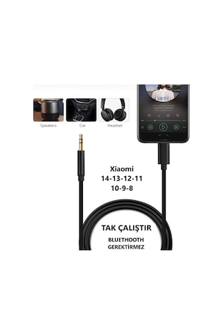 Xiaomi Mi 14 13 12 11 10 9 - 9 Se Mi 8 Lite Aux Kablo Type C Aux Kablo Dac Çipli Tak Çalıştır