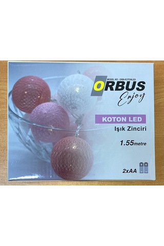 Orbus 10'lu 1.5mt Sarı Işık Pilli Yılbaşı Süsü