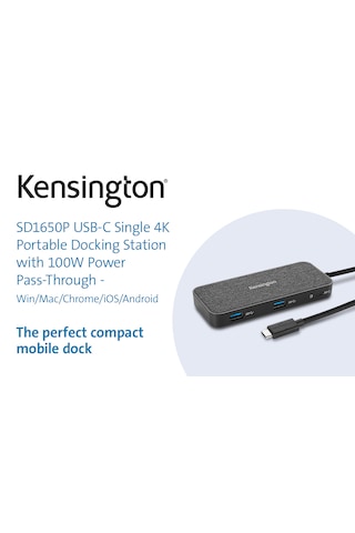 Kensington Sd1650p Usb-c 100w 4k Taşınabilir Bağlantı İstasyonu Usb Çoklayıcı
