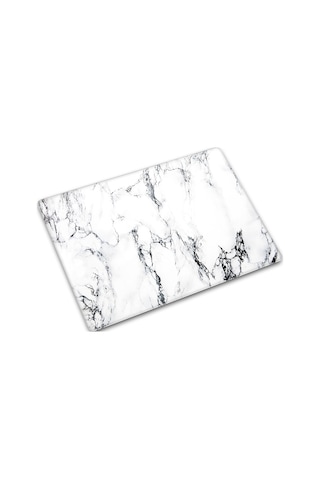 Decorita Beyaz Mermer Görünümlü Cam Kesme Tahtası 30 x 40 CM