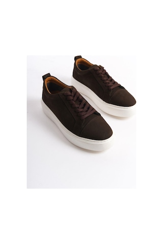 Mubiano Hakiki Deri Mbnbkm3-kh Erkek Nubuk Kahverengi Sneaker & Spor Ayakkabı Kahverengi